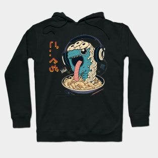 Ramen of Kanagawa  monster on headphone Hoodie